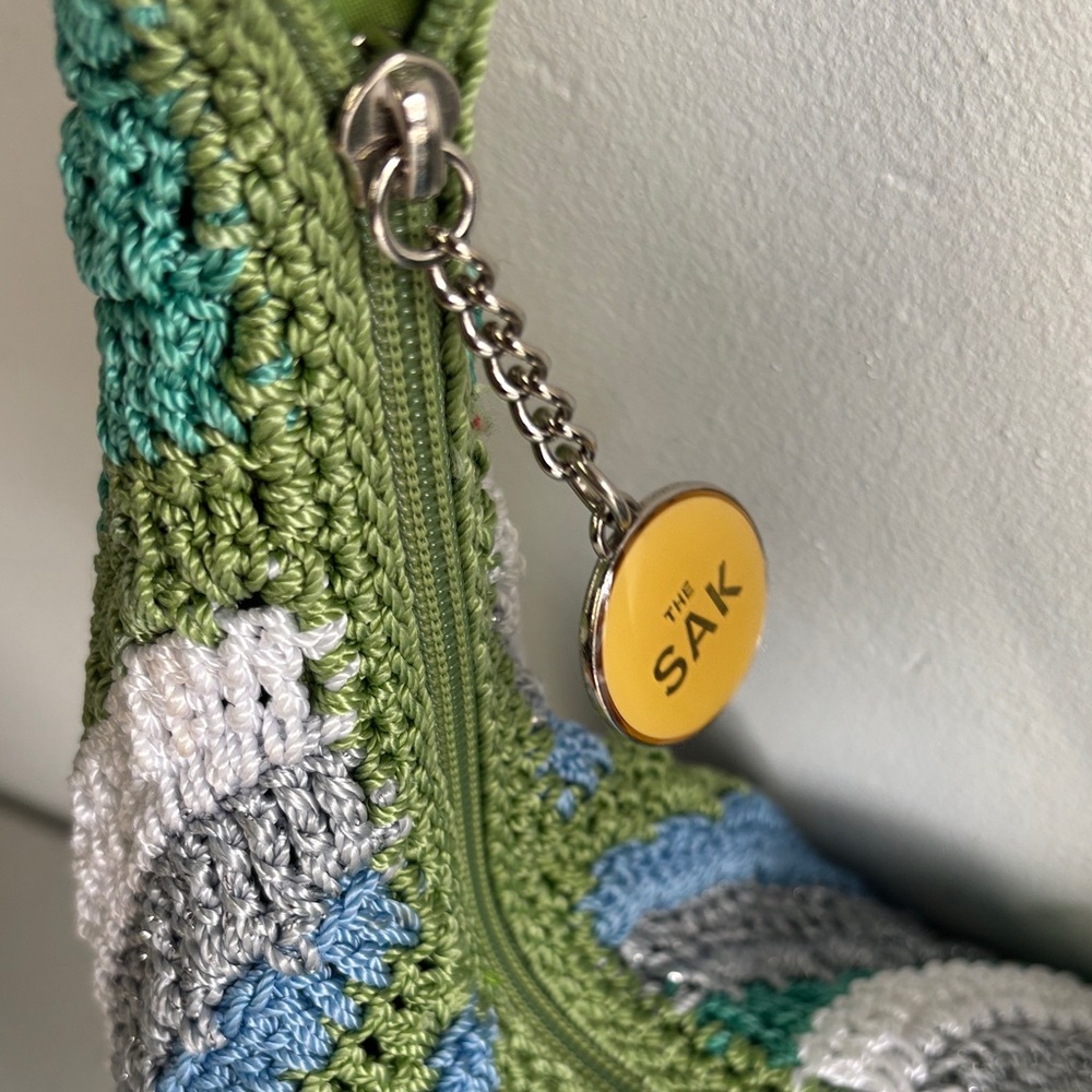 The Sak Green and Blue Crochet Hobo Bag - Picture 7 of 10